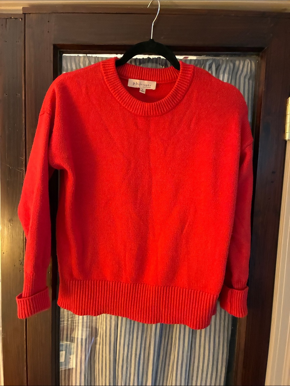 Philosophy Bright Red Crewneck Sweater